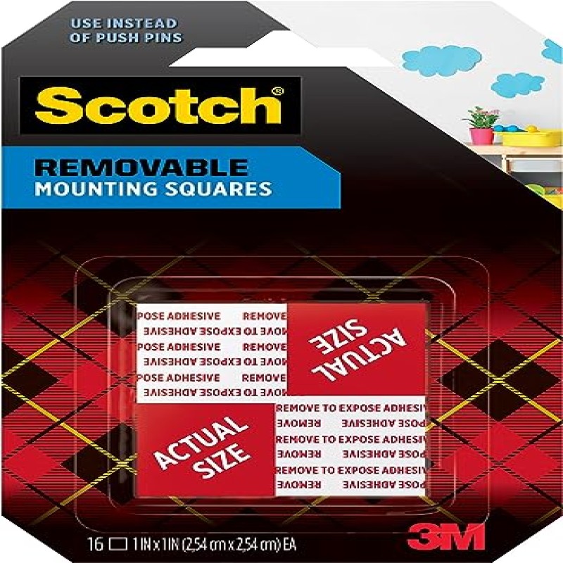3M Scotch Mounting Square Tape1'x1'