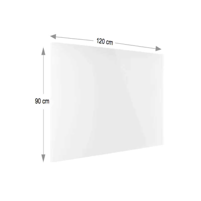 Magnetoplan glass 2 Write Magnetic Coloured Glass Board, 120cm x 90cm White