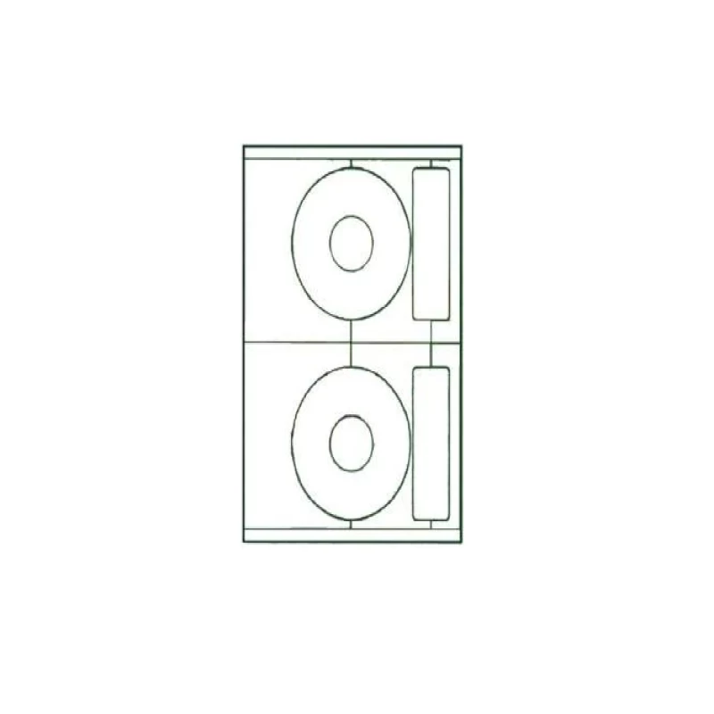 Xellent 2 CD Labels/sheet, 114mm 100sheets/pack 