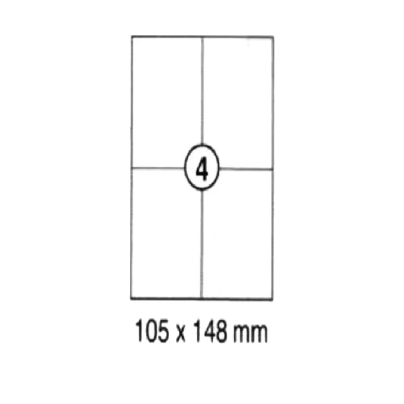 Xellent 4 Label/sheets, 105x148mm 100sheets/pack