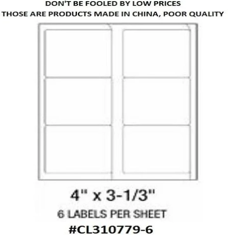 Xellent 6Label/sheets, 105x99mm 100sheets/pack