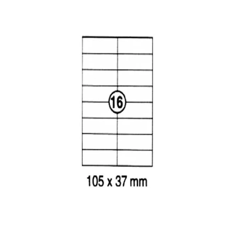 Xellent 16 Label/sheets, 105 x 37mm 100sheets/pack