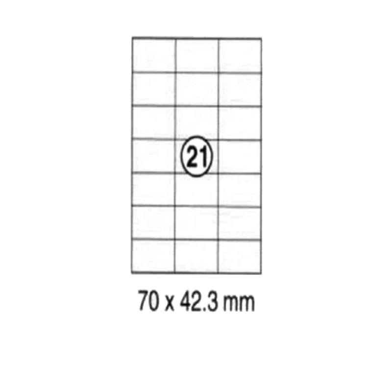 Xellent 21 Label/sheets, 70 x 42.3mm 100sheets/pack
