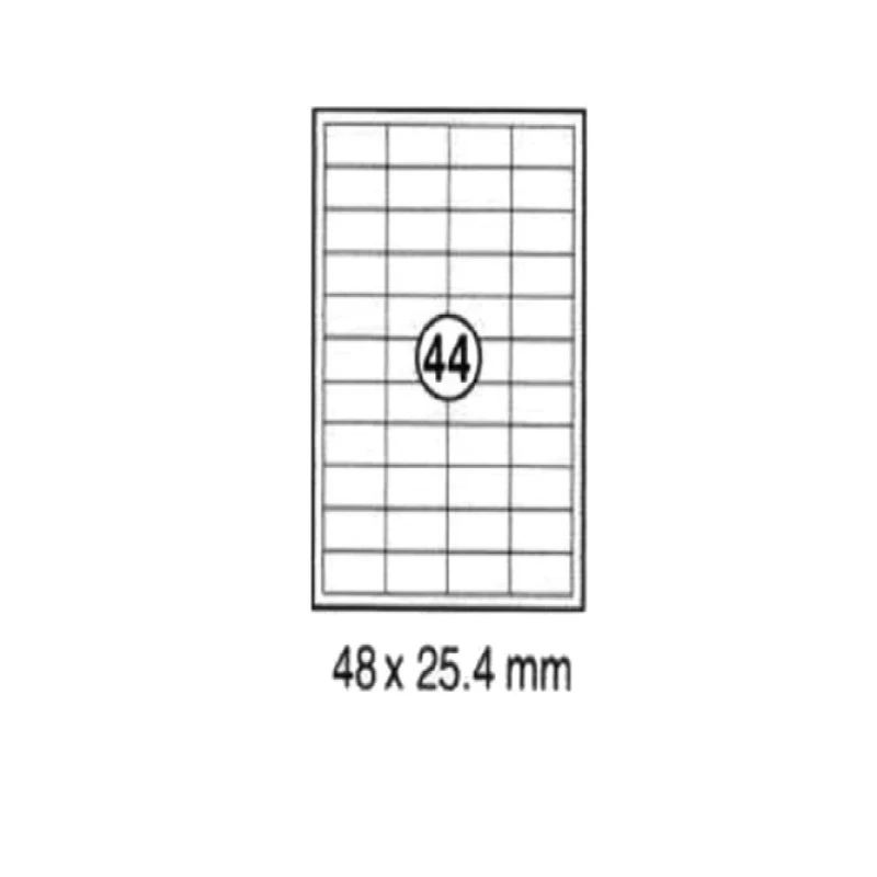 Xellent 44 Label/sheets, 48 x 25.4mm 100sheets/pack
