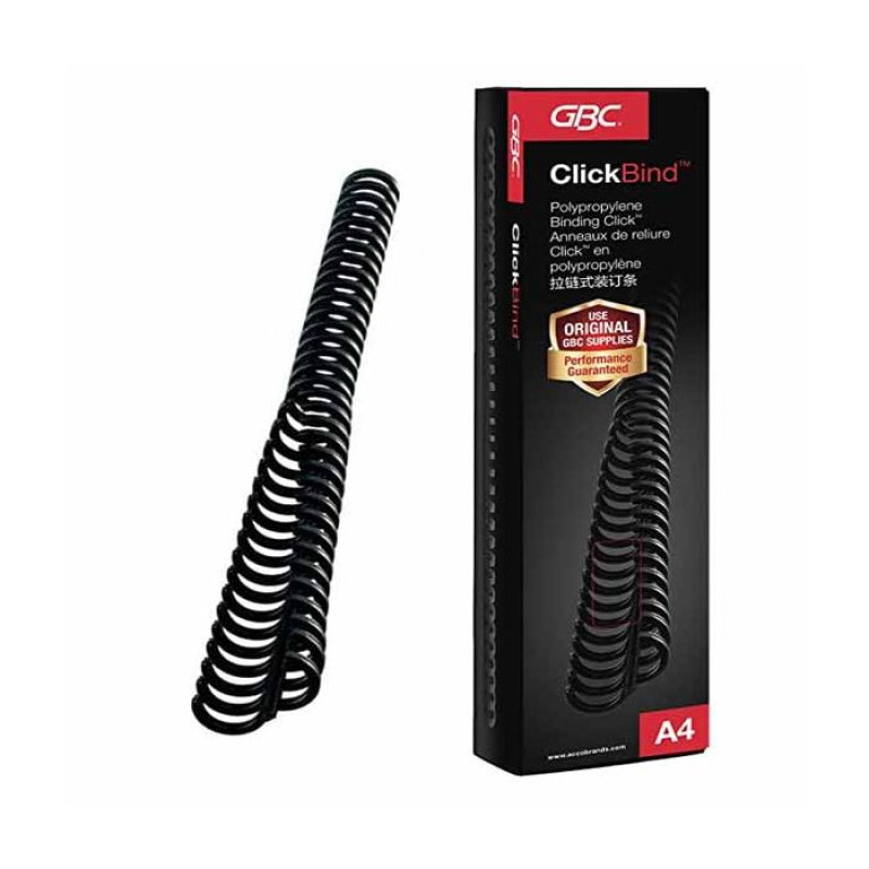 GBC Binding Click 8Mm Small Black A4-34R Pack Of-50-388019E