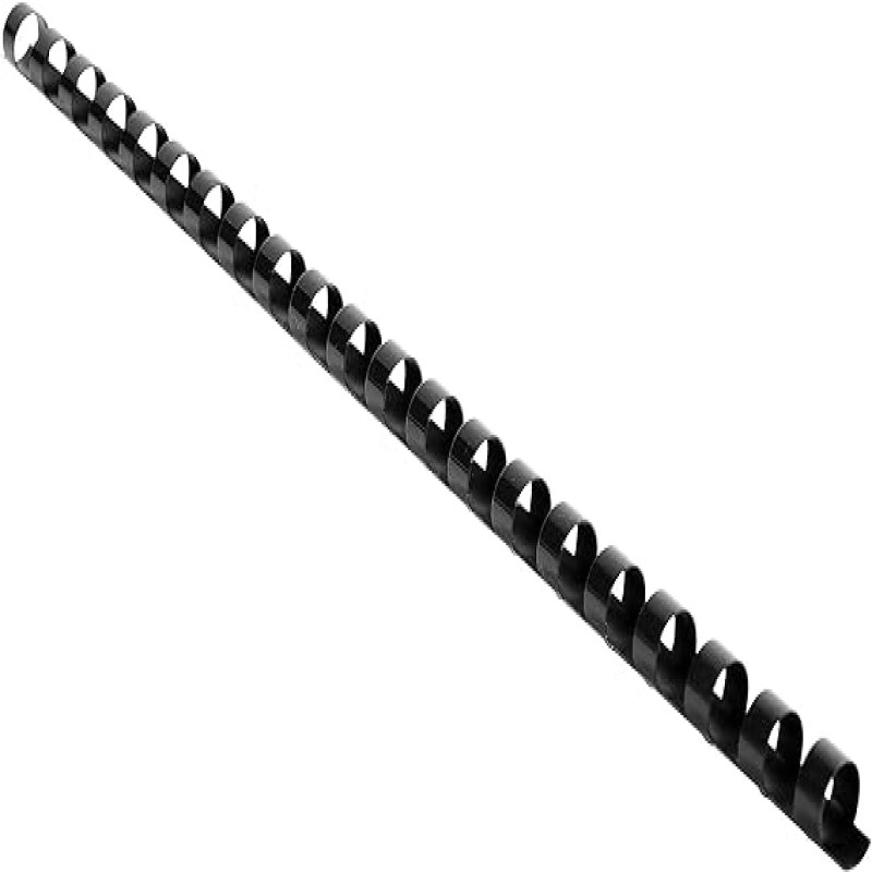 Top Product,New Product,GBC CombBind Binding Combs, 10 mm, 65 Sheet Capacity, A4, 21 Ring, Black, Pack of 100-4028175
