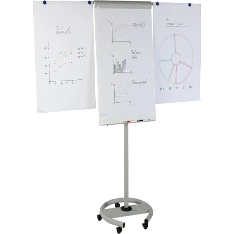 Rocada Mobile Magnetic Flipchart With Height Adjustable & With 2 Arms Model-617