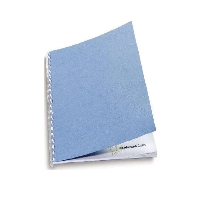 GBC LeatherGrain Binding Cover, 250gsm, A4, Wedgewood Blue, [Pack of 100]-CE040021