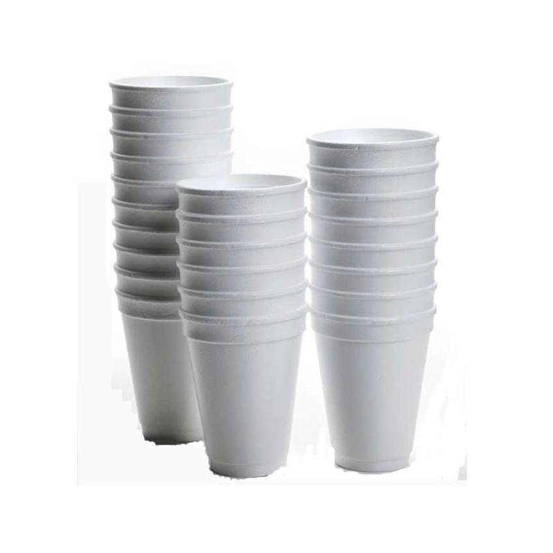 Cups Styro White for Coffee and Tea, 6oz-25cups-pack