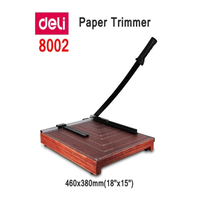 DELI  A3 Size Paper Cutter with Wooden Base-460mmX380mm-18inchesx15inches-8002